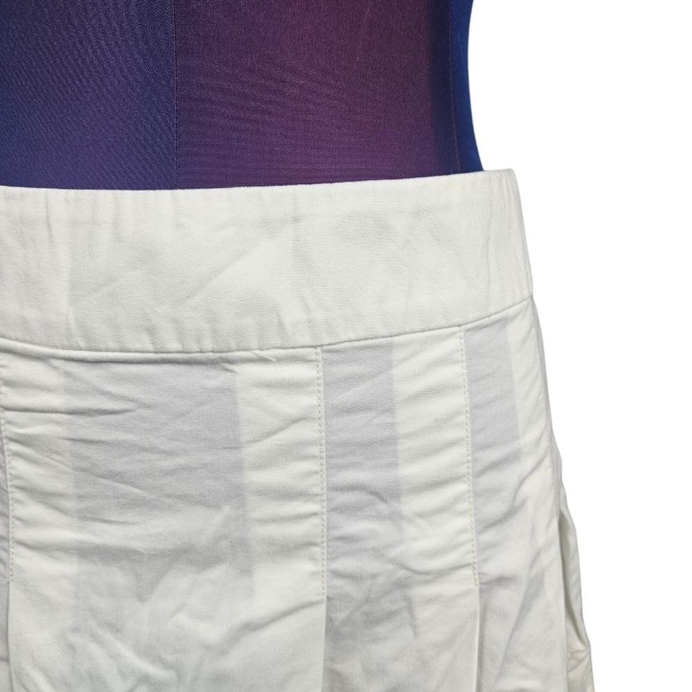 American Eagle White Pleated High Waisted Mini Tennis Skirt Size 12 Women's S43 - Picture 2 of 8